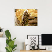 Poster Sandwich au boeuf rôti au fromage de chèvre crémeu (Bureau à domicile)