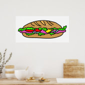 Poster Sandwich au jambon (Cuisine)