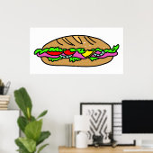 Poster Sandwich au jambon (Bureau à domicile)