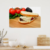 Poster Sandwich au pain de viande (Cuisine)