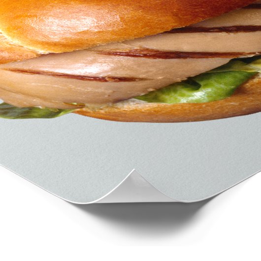 Poster Sandwich au sein de poulet (Coin)