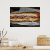 Poster Sandwich cubain sur toile imprimé (Cuisine)