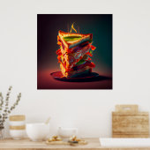 Poster sandwich de club d'affiches (Cuisine)