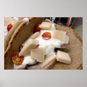 Poster Sandwich pita au porc