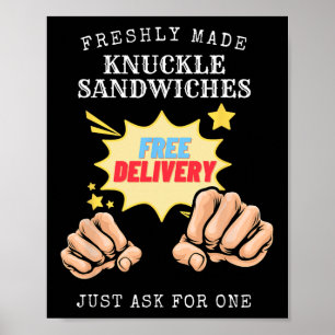 Poster Sandwichs de Knuckle fraîchement confectionnés - P