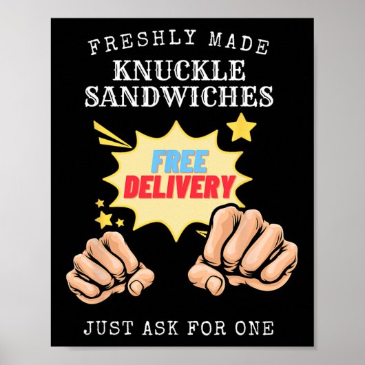 Poster Sandwichs de Knuckle fraîchement confectionnés - P (Devant)