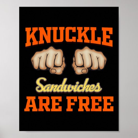 Poster Sandwichs Knuckle Gratuit (Devant)