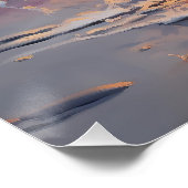 Poster Sandy American Staffordshire Dog on Beach Sunset (Coin)