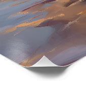 Poster Sandy Australian Shepherd Dog on Beach Sunset (Coin)