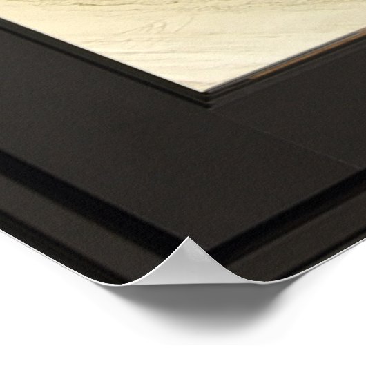 Poster Sandy Beach Black Frame Faux Illusion (Coin)