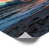 Poster Sandy Beach Coucher de soleil tropical (Coin)
