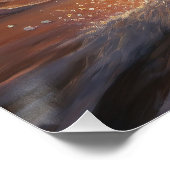 Poster Sandy Paws Bichon Frise Dog sur Beach Sunset (Coin)