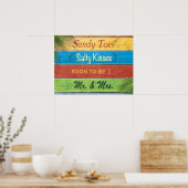 Poster Sandy Toes Salty Kisses bientôt être Mr & Mrs Post (Cuisine)
