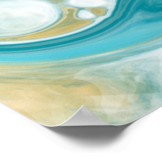 Poster Sandy Waves Fluid Art (Coin)