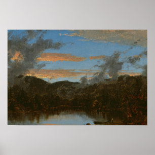 Poster Sanford Robinson Gifford - Mist Rising au coucher