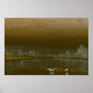 Poster Sanford Robinson Gifford - Vaches dans un étang à