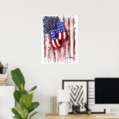 Poster Sang, Blanc et Bleu (American Boxing Tradition) (Bureau à domicile)