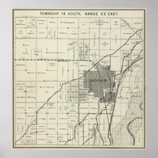 Poster Sanger, Californie (Devant)