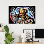 Poster sanglant de squelette (Bureau à domicile)
