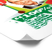 Poster Sanglé Rouge, Deux Fêtes, Tous Noël Américain (Coin)