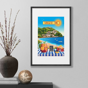 Poster Sangria En Espagne Editable Illustrated Vacation