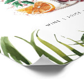 Poster sangria tropicale bar à cocktails menu panneau (Coin)