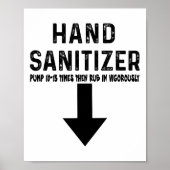 Poster Sanitaire à main Humour (Devant)