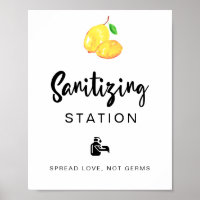 Sanitiation Station Lemon Mariage Fête des mariées