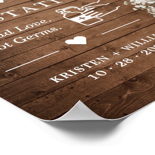 Poster Sanitizing Station Rustic Baby's Breath Lights (Coin)