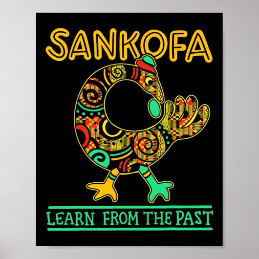 Poster Sankofa African Bird Black History Month Juneteent (Devant)