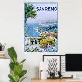 Poster Sanremo, Italie Imprimer (avec frontière) (Bureau à domicile)