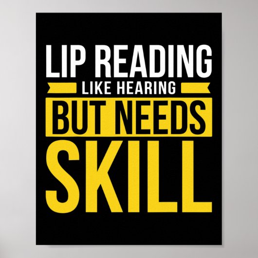 Poster Sans Audience - Sourd - Incapable D'Entendre - Sou (Devant)