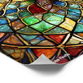 Poster sans cadre mandala en verre (Coin)