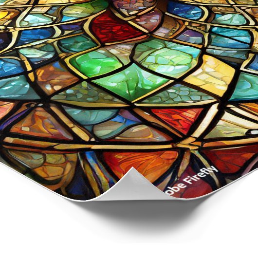 Poster sans cadre mandala en verre (Coin)