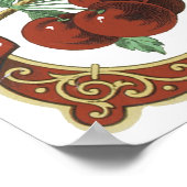 Poster Sans Cerises Étiquette Vintage  (Coin)