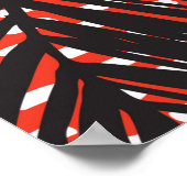 Poster Sans couture avec feuilles de palmiers noirs et co (Coin)