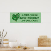 Poster Sans Dieu Pour La Paix Mondiale (Cuisine)