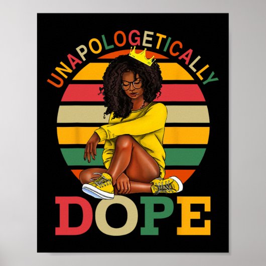 Poster Sans excuse Afro Mois de l'histoire des Noirs Mel (Devant)