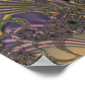 Poster Sans fin | Art fractal rose et jaune (Coin)