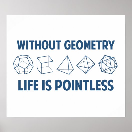 Poster Sans Géométrie, La Vie N'A Pas De Points (Devant)