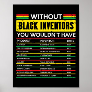 Poster Sans les inventeurs noirs Mois de l'histoire des h