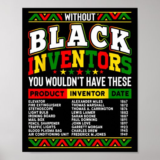 Poster Sans les inventeurs noirs, vous n'auriez pas cela (Devant)