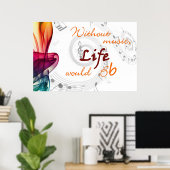 Poster Sans Musique, La Vie Bb (Bureau à domicile)