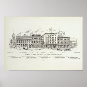 Poster Sansome West side California et Sacramento