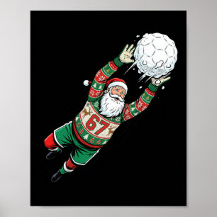 Poster Santa 67 Gardien de but de football Sweat Ugly Fun