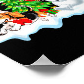 Poster Santa Beagle Snowman Running Friends Christmas Own (Coin)