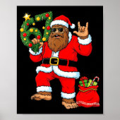 Poster Santa Bigfoot Christmas Tree Sasquatch 67 Six Seve (Devant)