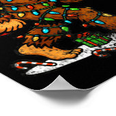 Poster Santa Bigfoot Christmas Tree Xmas Lights Funny Sas (Coin)