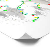 Poster Santa Bigfoot Christmas Tree Xmas Lights Funny Sas (Coin)