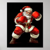 Poster Santa Boxing Xmas Mma Muay Thai Lover Boxer Christ (Devant)